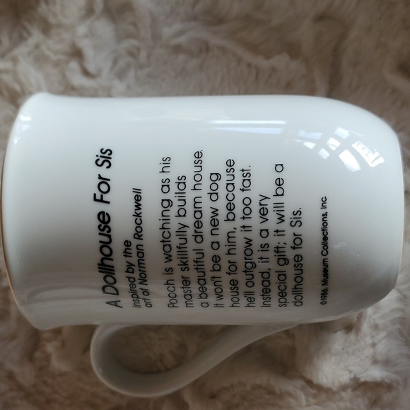 Norman Rockwell Made in Japan Museum Set of 7 Coffee or Tea Cups Gold Rimmed - Picture 6 of 16